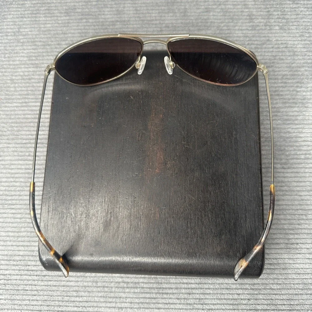 Maui Jim Baby Beach MJ-245-41M Gold Titanium Aviator y2k Sunglasses Polarized 56